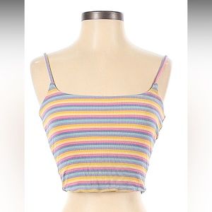 NWOT BP cropped striped cami size XL
